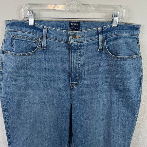 New J. Crew Factory Slim Boyfriend Jean Womens 32 Straight Leg High Rise Stretch - Picture 2 of 6